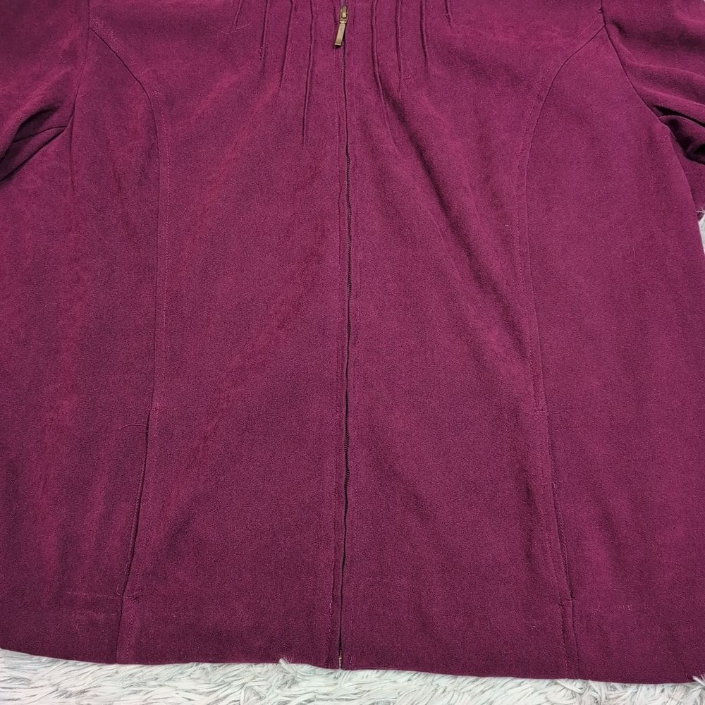Vintage Southern Lady Jacket Womens 20 Zip Up Lightweight Coat Pockets‎ Soft - Picture 8 of 11